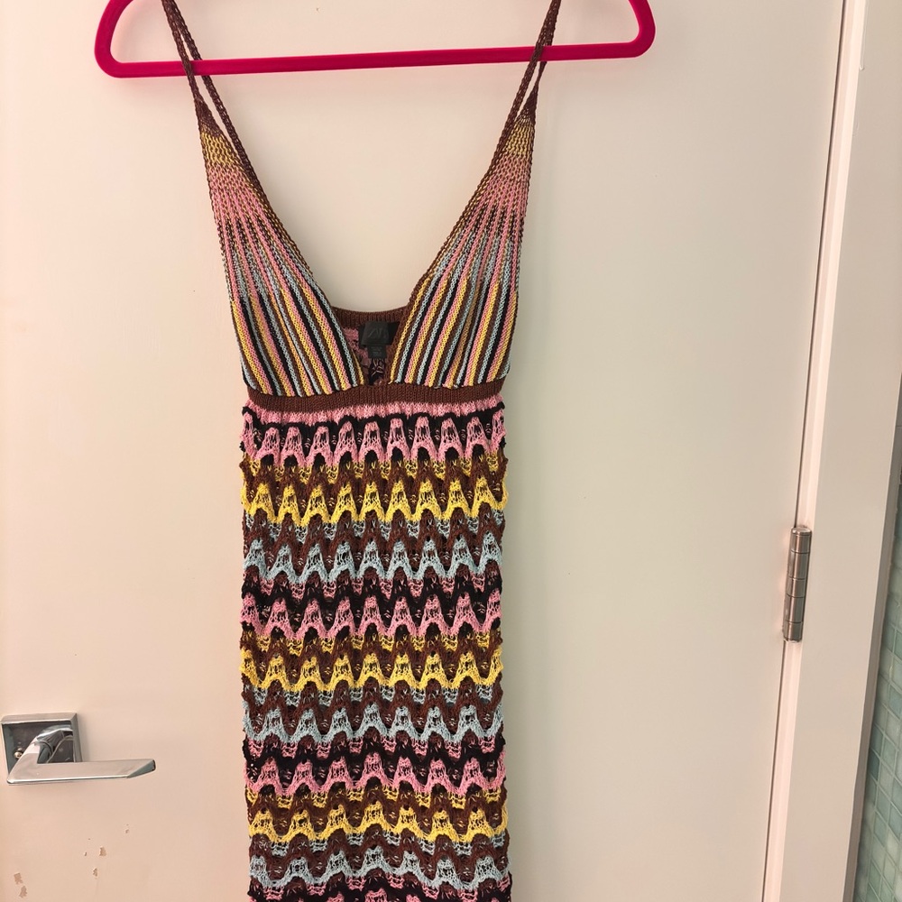 Zara Multicolor Striped Knit Dress